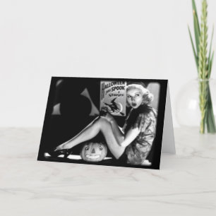 Vintage Halloween-Grußkarte Karte