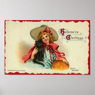 Vintage Halloween Grußkarten Klassische Poster