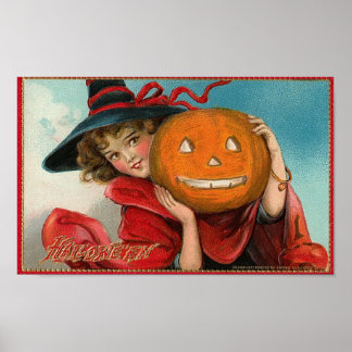 Vintage Halloween Grußkarten Klassische Poster