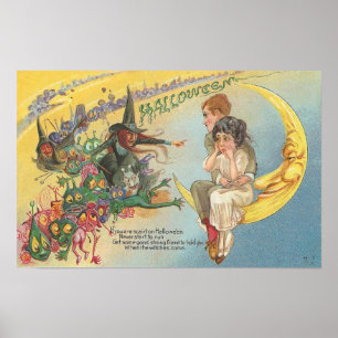 Vintage Halloween Grußkarten Klassische Poster