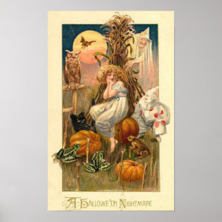 Vintage Halloween Grußkarten Klassische Poster