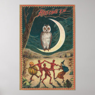 Vintage Halloween Grußkarten Klassische Poster