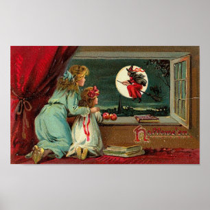 Vintage Halloween Grußkarten Klassische Poster