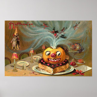 Vintage Halloween Grußkarten Klassische Poster