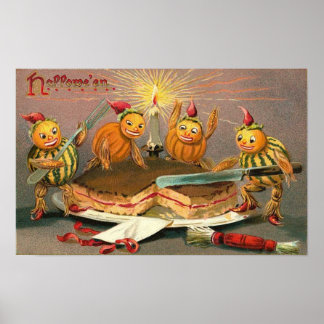 Vintage Halloween Grußkarten Klassische Poster