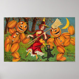 Vintage Halloween Grußkarten Klassische Poster