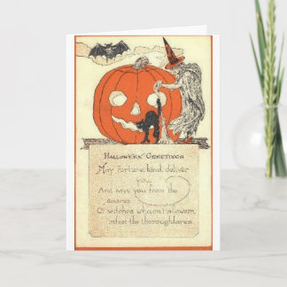 Vintage Halloween Grußkarten Klassische Poster Karte