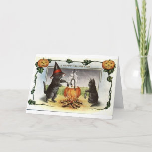 Vintage Halloween Grußkarten Klassische Poster Karte