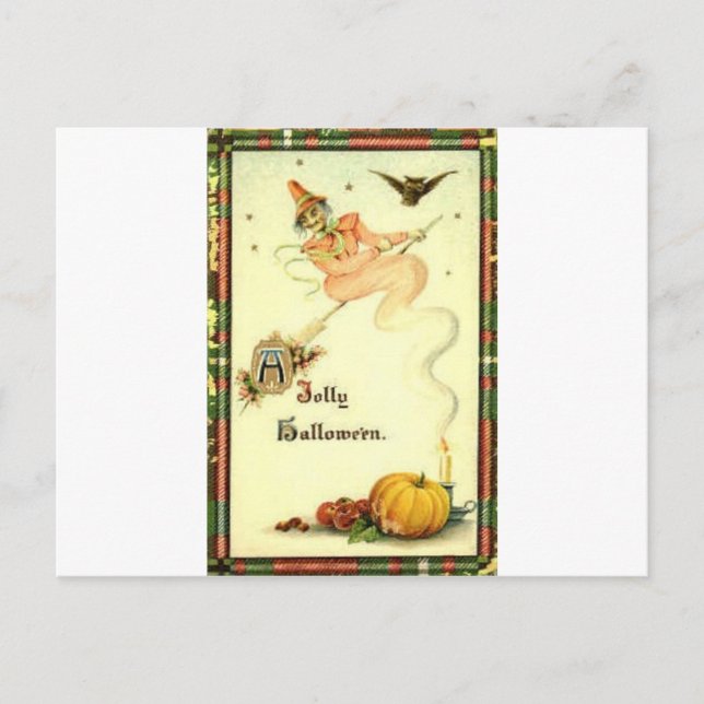 Vintage Halloween Grußkarten Klassische Poster Postkarte (Vorderseite)