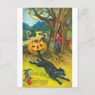 Vintage Halloween Grußkarten Klassische Poster Postkarte