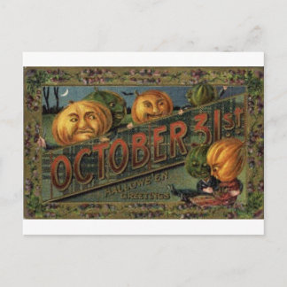 Vintage Halloween Grußkarten Klassische Poster Postkarte