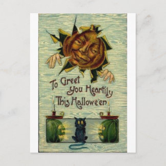 Vintage Halloween Grußkarten Klassische Poster Postkarte