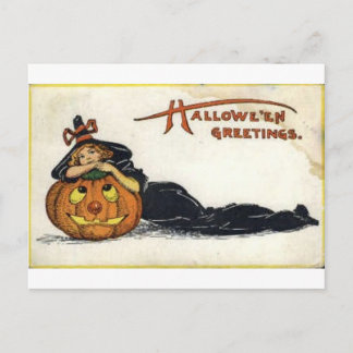 Vintage Halloween Grußkarten Klassische Poster Postkarte