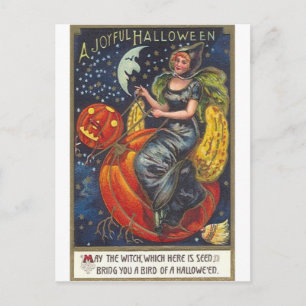 Vintage Halloween Grußkarten Klassische Poster Postkarte
