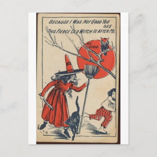 Vintage Halloween Grußkarten Klassische Poster Postkarte