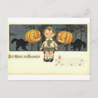 Vintage Halloween Grußkarten Klassische Poster Postkarte