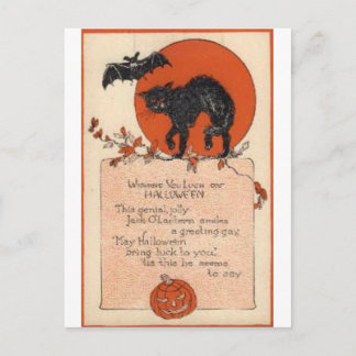 Vintage Halloween Grußkarten Klassische Poster Postkarte