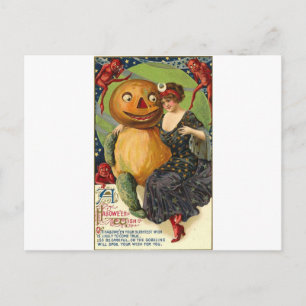 Vintage Halloween Grußkarten Klassische Poster Postkarte