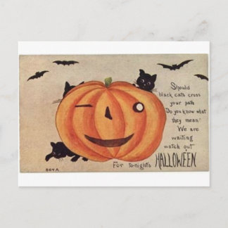 Vintage Halloween Grußkarten Klassische Poster Postkarte