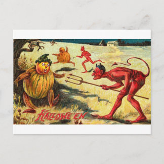 Vintage Halloween Grußkarten Klassische Poster Postkarte