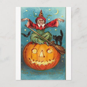 Vintage Halloween Grußkarten Klassische Poster Postkarte