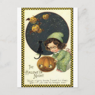 Vintage Halloween Grußkarten Klassische Poster Postkarte