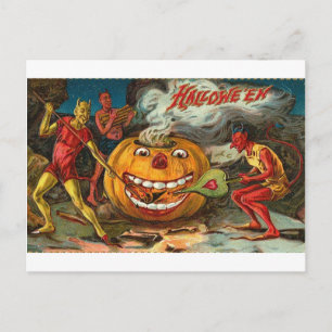 Vintage Halloween Grußkarten Klassische Poster Postkarte