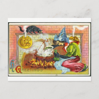 Vintage Halloween Grußkarten Klassische Poster Postkarte