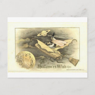 Vintage Halloween Grußkarten Klassische Poster Postkarte