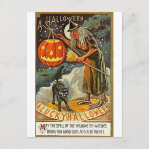 Vintage Halloween Grußkarten Klassische Poster Postkarte