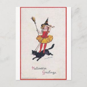 Vintage Halloween Grußkarten Klassische Poster Postkarte
