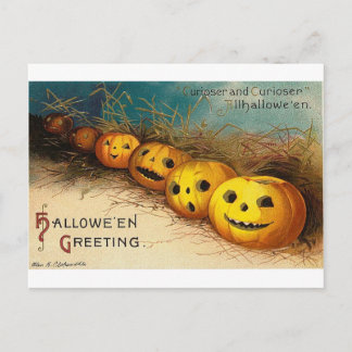 Vintage Halloween Grußkarten Klassische Poster Postkarte