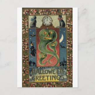 Vintage Halloween Grußkarten Klassische Poster Postkarte