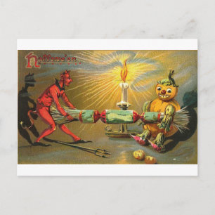 Vintage Halloween Grußkarten Klassische Poster Postkarte
