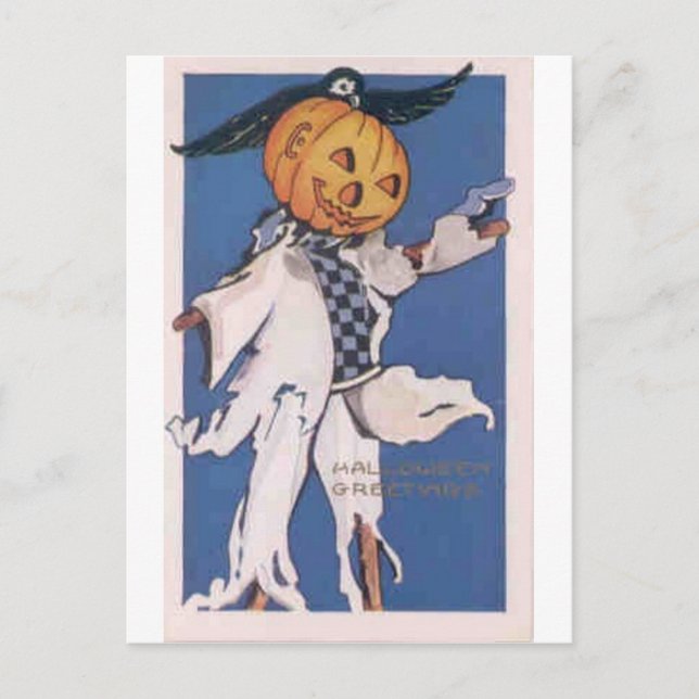 Vintage Halloween Grußkarten Klassische Poster Postkarte (Vorderseite)