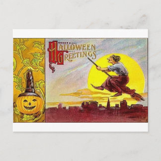 Vintage Halloween Grußkarten Klassische Poster Postkarte