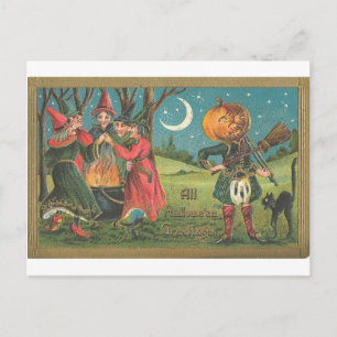 Vintage Halloween Grußkarten Klassische Poster Postkarte