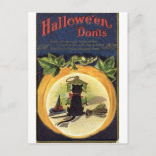 Vintage Halloween Grußkarten Klassische Poster Postkarte