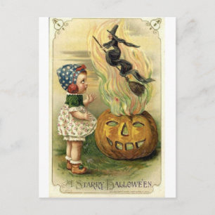 Vintage Halloween Grußkarten Klassische Poster Postkarte