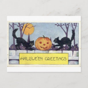 Vintage Halloween Grußkarten Klassische Poster Postkarte
