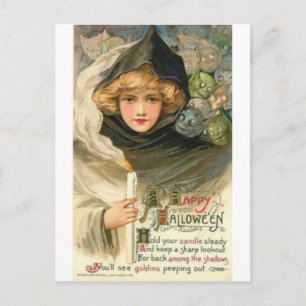 Vintage Halloween Grußkarten Klassische Poster Postkarte