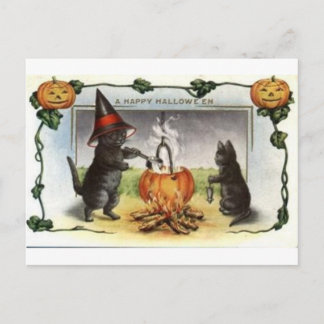 Vintage Halloween Grußkarten Klassische Poster Postkarte