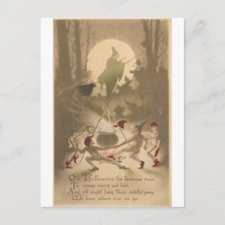 Vintage Halloween Grußkarten Klassische Poster Postkarte