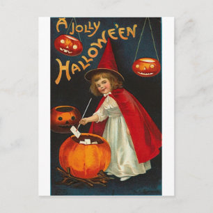 Vintage Halloween Grußkarten Klassische Poster Postkarte