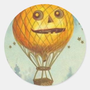 Vintage Halloween Grußkarten Klassische Poster Runder Aufkleber