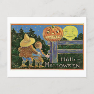 Vintage Halloween-Grußpostkarte Postkarte