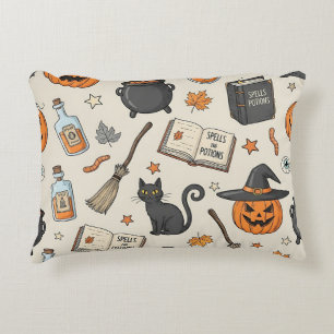 Vintage-Halloween-Hexe Dekokissen