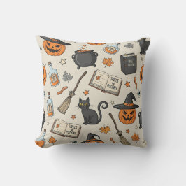 Vintage-Halloween-Hexe Kissen