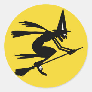 Vintage-Halloween-Hexen-Aufkleber Runder Aufkleber