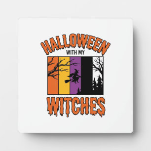 Vintage-Halloween-Hexen-Hexenbesen-T-Shirt-Desi Fotoplatte